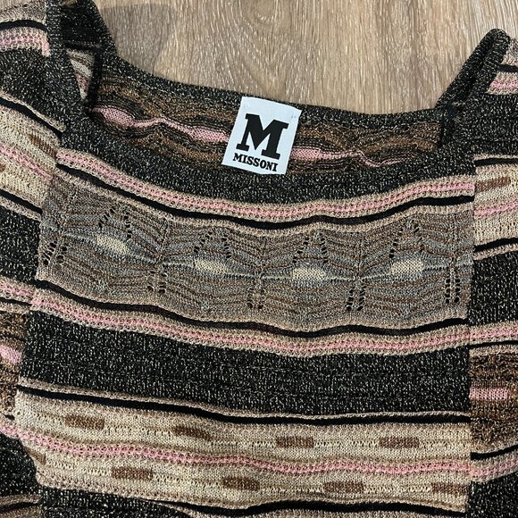 NWOT M Missoni Knit Open Back Knee Length Dress - M, 8 - Picture 4 of 5